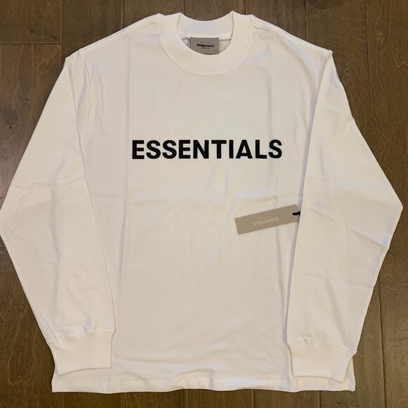 Fear Of God Essentials White Long Sleeve T-Shirt - Picture 1 of 7